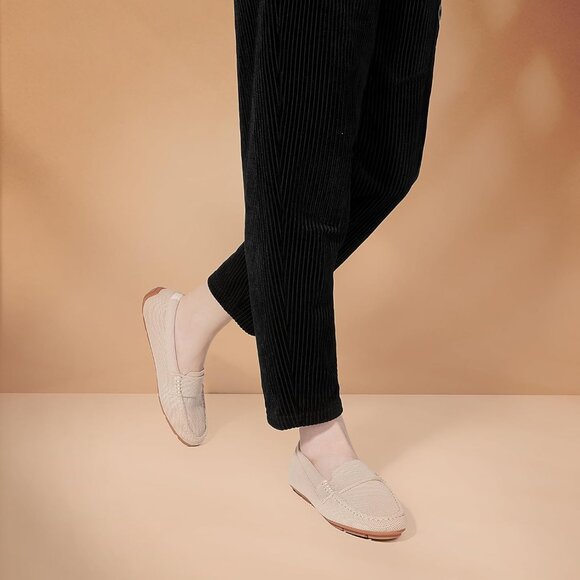 Zelaprox Women Apricot Mesh Slip on Comfortable Foam Loafer Shoes Flat Shoes - Picture 4 of 5